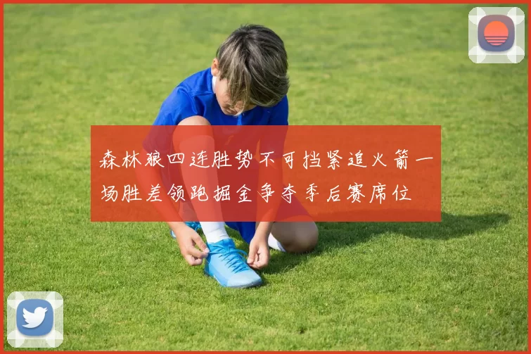 森林狼四连胜势不可挡紧追火箭一场胜差领跑掘金争夺季后赛席位